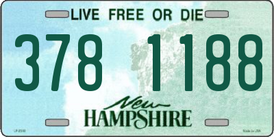 NH license plate 3781188