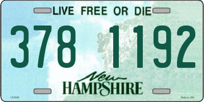 NH license plate 3781192