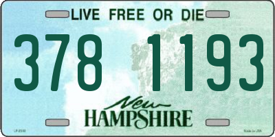 NH license plate 3781193