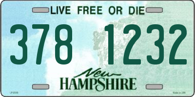 NH license plate 3781232