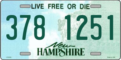 NH license plate 3781251