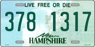NH license plate 3781317
