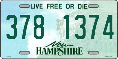 NH license plate 3781374