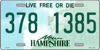 NH license plate 3781385