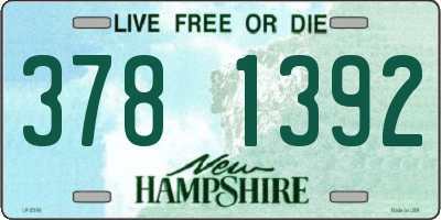 NH license plate 3781392