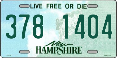 NH license plate 3781404