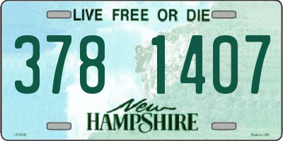 NH license plate 3781407