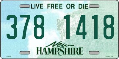NH license plate 3781418