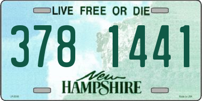 NH license plate 3781441