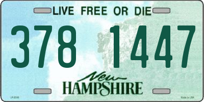 NH license plate 3781447