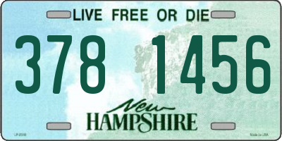 NH license plate 3781456