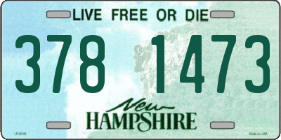 NH license plate 3781473