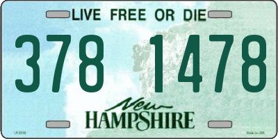 NH license plate 3781478
