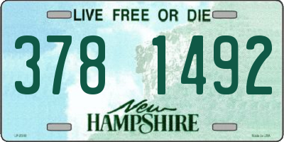 NH license plate 3781492
