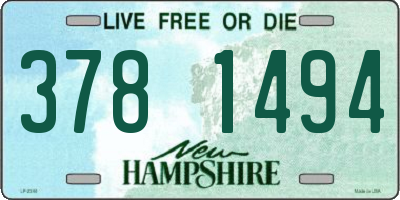 NH license plate 3781494