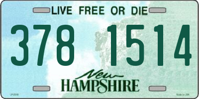 NH license plate 3781514