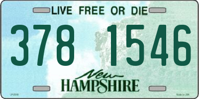 NH license plate 3781546