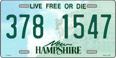 NH license plate 3781547