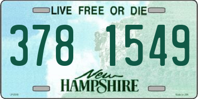 NH license plate 3781549