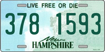 NH license plate 3781593