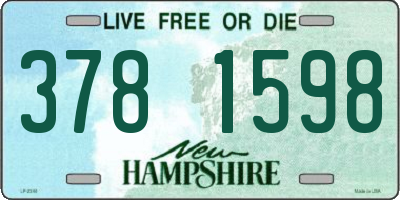 NH license plate 3781598