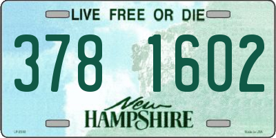 NH license plate 3781602