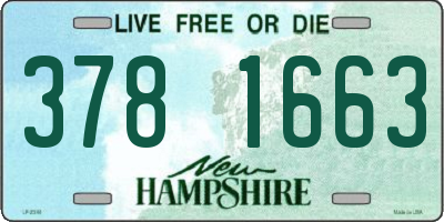 NH license plate 3781663