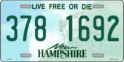 NH license plate 3781692