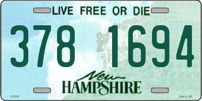 NH license plate 3781694
