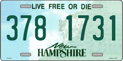 NH license plate 3781731