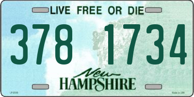 NH license plate 3781734