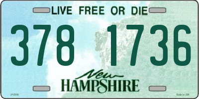 NH license plate 3781736
