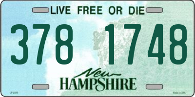 NH license plate 3781748