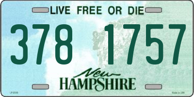 NH license plate 3781757