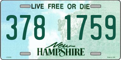 NH license plate 3781759