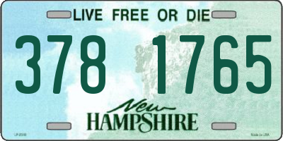 NH license plate 3781765