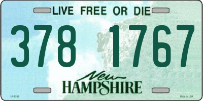 NH license plate 3781767