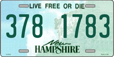 NH license plate 3781783