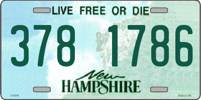 NH license plate 3781786
