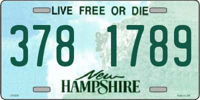NH license plate 3781789