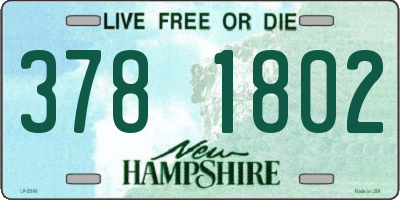 NH license plate 3781802