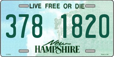 NH license plate 3781820