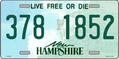 NH license plate 3781852