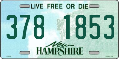 NH license plate 3781853