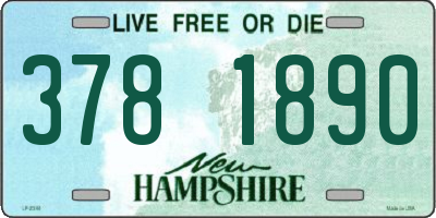 NH license plate 3781890