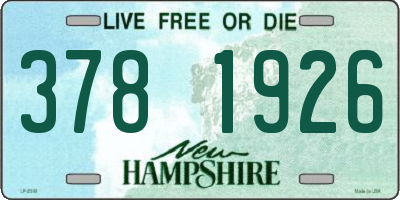 NH license plate 3781926
