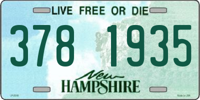 NH license plate 3781935
