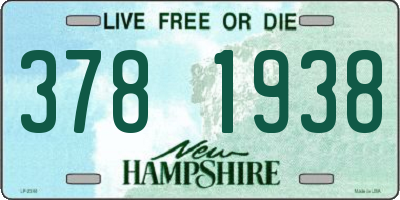 NH license plate 3781938