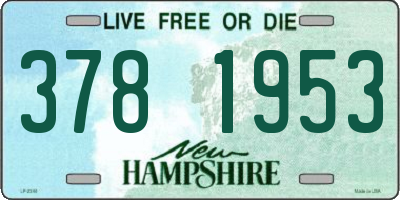NH license plate 3781953
