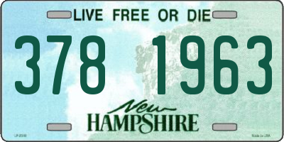 NH license plate 3781963